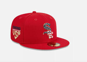 New Era Men's Red Chicago White Sox 2023 Fourth of July 59FIFTY Fitted Hat Sz 8